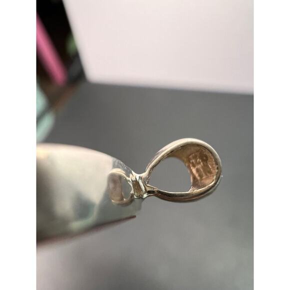 NEW Bi color pink tourmaline sterling silver pendant 1.94 grams - Picture 5 of 10